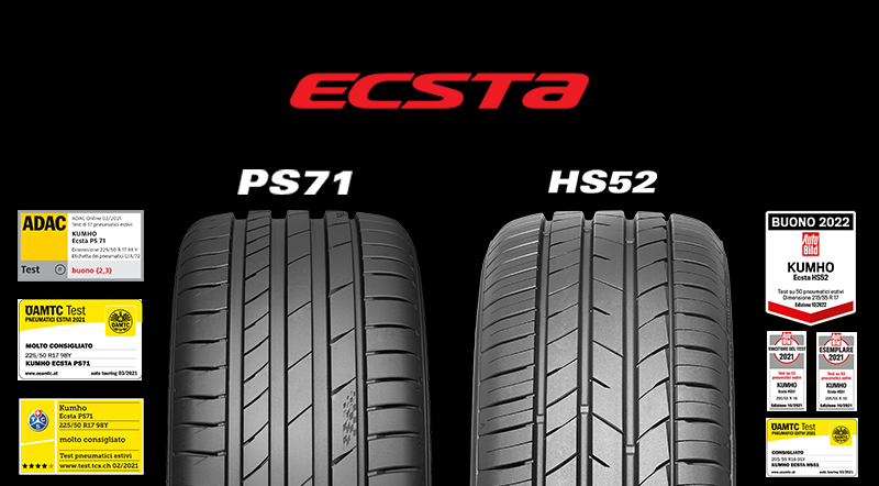 Kumho ECSTA HS52 sul podio nei test ADAC di pneumatici estivi